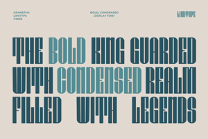 Related font Granetha - Bold Condensed Font