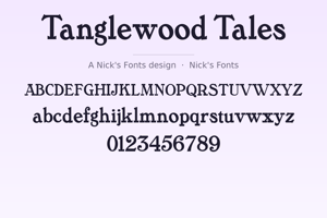 Related font Tanglewood Tales