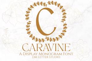 Related font Caravine Monogram