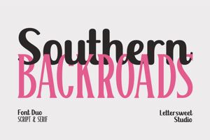 Related font Southern Backroads Script