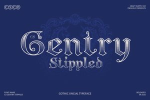 Related font CS Gentry Stippled