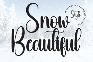 Related font Snow Beautiful