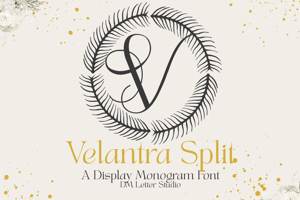 Related font Velantra Monogram