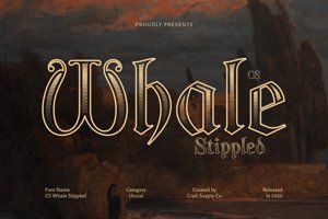 Related font CS Whale Stippled