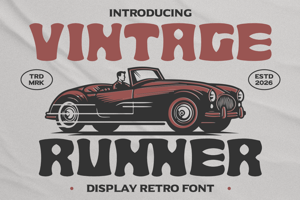 Related font Vintage Runner