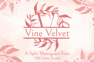Vine Velvet Split Monogram