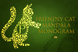 Friendly Cat Mandala Monogram
