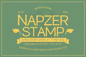 Related font Napzer Stamp