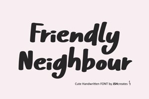 Related font Friendly Neighbour
