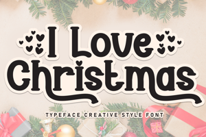 Related font I Love Christmas