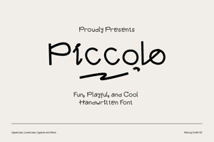 Piccolo -  Playful Handwritten Font