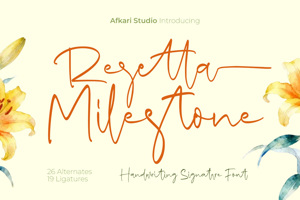 Related font Resetta Milestone