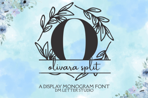 Related font Olivara Split Monogram