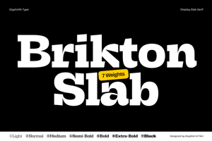 Related font Brikton Slab Font Family