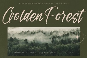 Related font Golden Forest VERSION