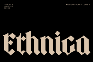 Related font Ethnica - Blackletter Font