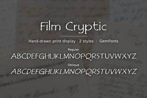 Related font Film Cryptic