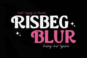 Related font Risbeg Blur