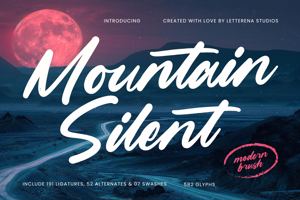 Related font Mountain Silent VERSION