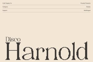 Related font Harnold Disco