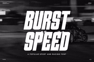 Related font BURST SPEED