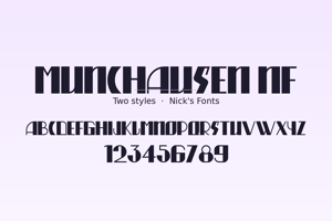 Related font Munchausen NF