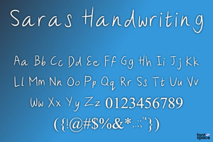 Saras Handwriting