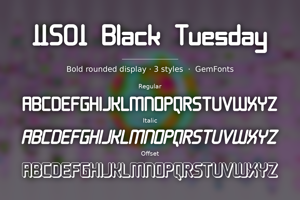 Related font 11S01 Black Tuesday