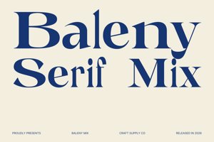 Related font Baleny Serif Mix
