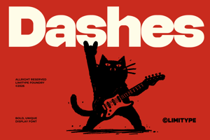 Related font Dashes - Bold Font