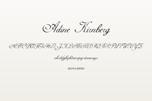 Related font Adine Kirnberg Script