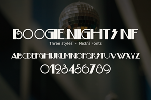 Related font Boogie Nights NF