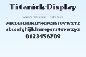 Related font Titanick-Display