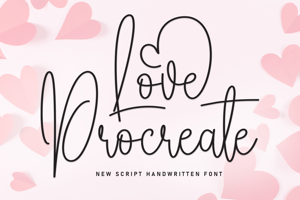 Related font Love Procreate