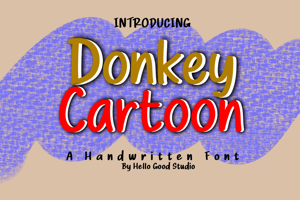 Related font Donkey Cartoon