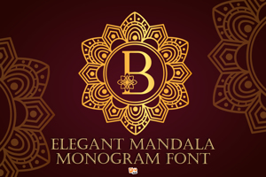 Elegant Mandala Monogram Font