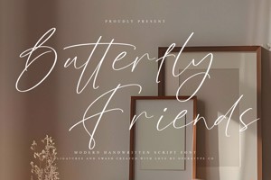 Related font Butterfly Friends