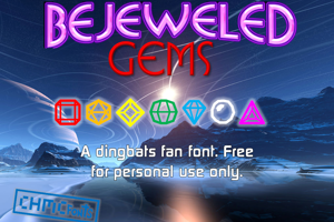 Related font Bejeweled Gems
