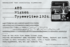 AEG Mignon Typewriter 1924