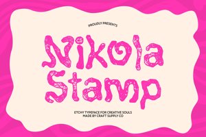 Related font CS Nikola Stamp