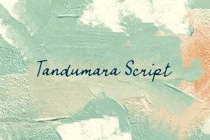 Related font t Tandumara Script