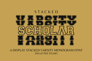 Scholar Varsity Stacked Monogra