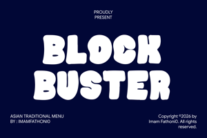 Related font Blockbuster