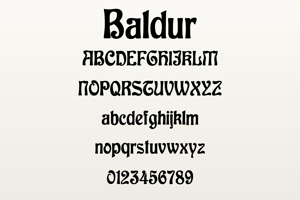 Related font Baldur