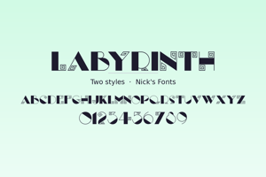 Related font Labyrinth