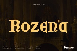 Related font CS Rozena Drawn