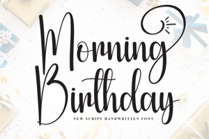 Related font Morning Birthday