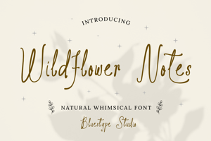 Related font Wildflower Notes