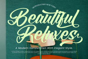 Related font Beautiful Reluxes