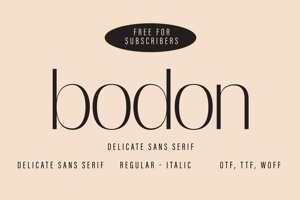 Related font bodon